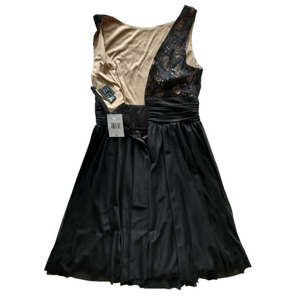 New JH Evenings Women's Black Sleeveless Lace Sequins Cocktail Dress Size 8 - Picture 8 of 13